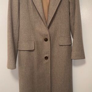 Fleurette Elegant Oat Beige Trench Coat